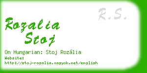 rozalia stoj business card